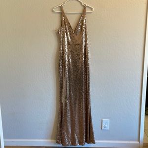 Lulus gold sequin gown